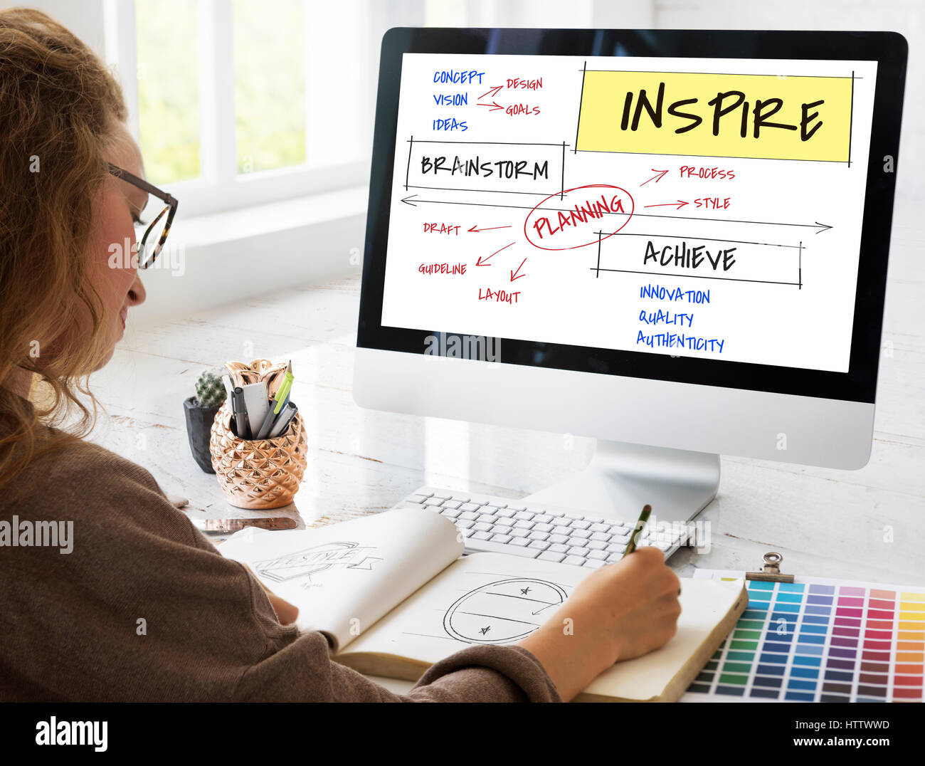 Achieve Design Inspire Fresh Ideas Stock Photo - Alamy