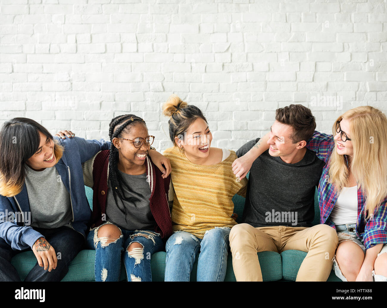 Diversity Students Friends Happiness Concept Stock Photo - Alamy