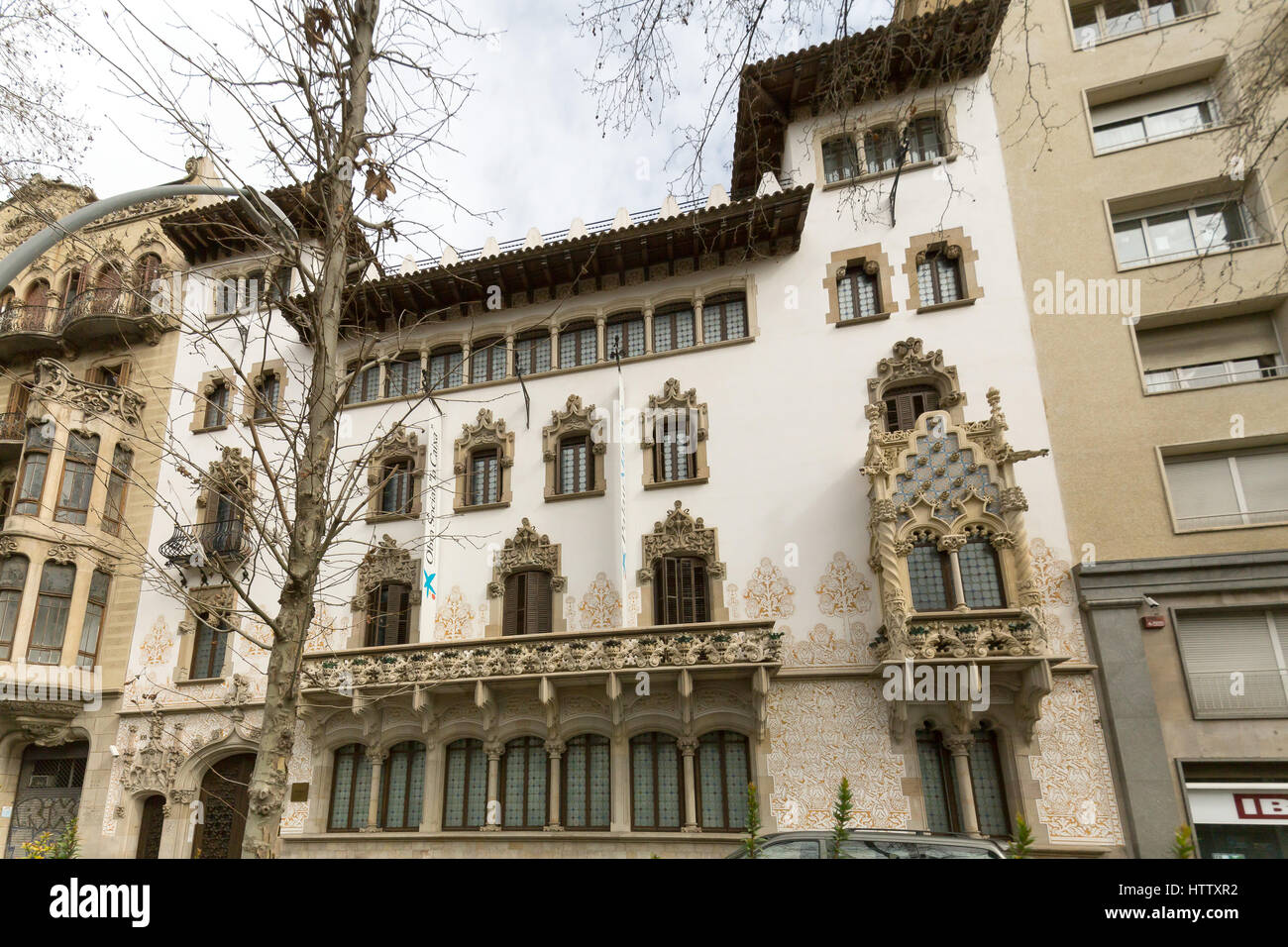 Palau Macaya by architect Josep Puig in Barcelona, Catalonia, Spain Palau Macaya by architect Josep Puig in Barcelona, Catalonia, Spain