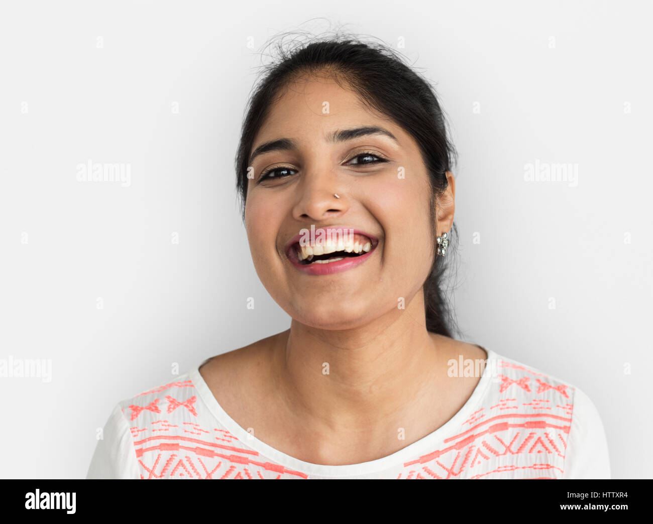 Indian Ethnicity Happy Woman Portrait Stock Photo - Alamy