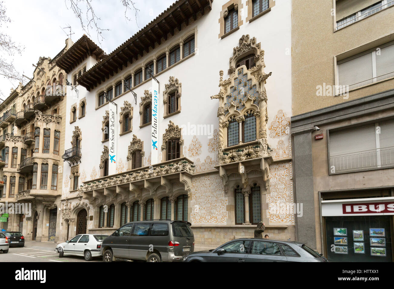 Palau Macaya by architect Josep Puig in Barcelona, Catalonia, Spain