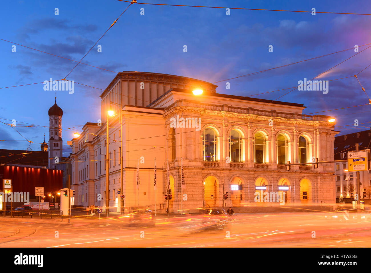 Augsburg, Stadttheater (city theater), Schwaben, Swabia, Bayern, Bavaria, Germany Stock Photo