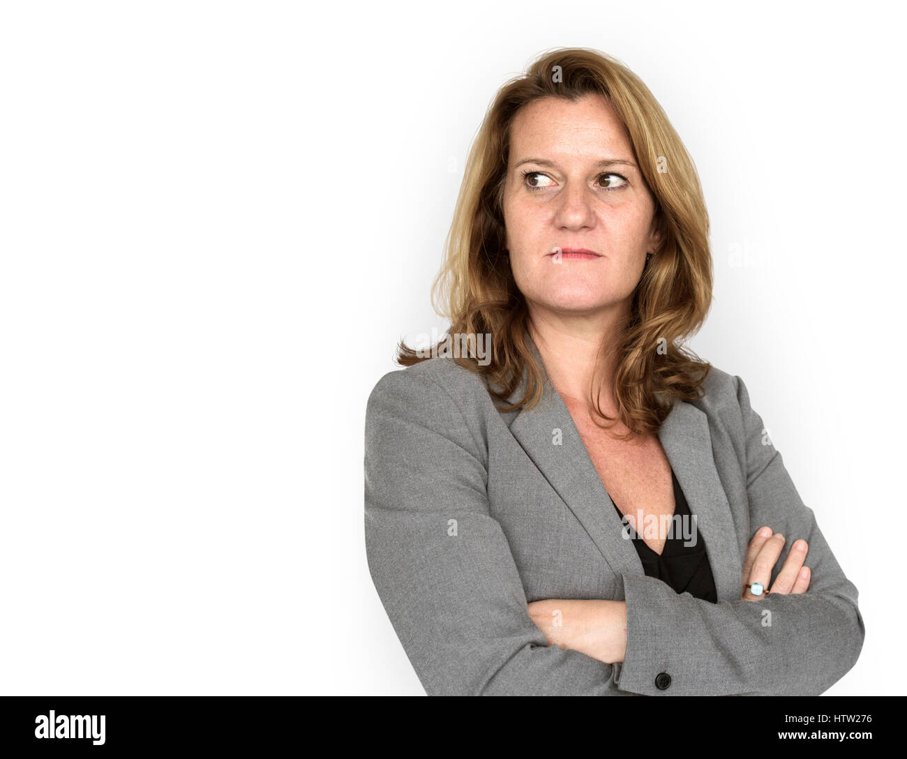 Angry woman crossed arms hi-res stock photography and images - Alamy