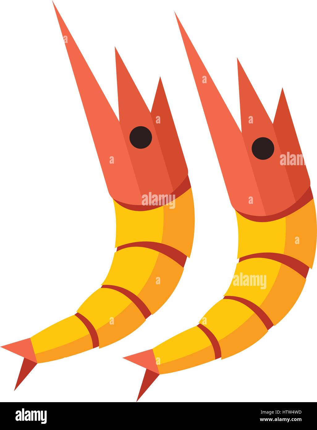 shrimp vector design yellow Stock Vector Image & Art - Alamy