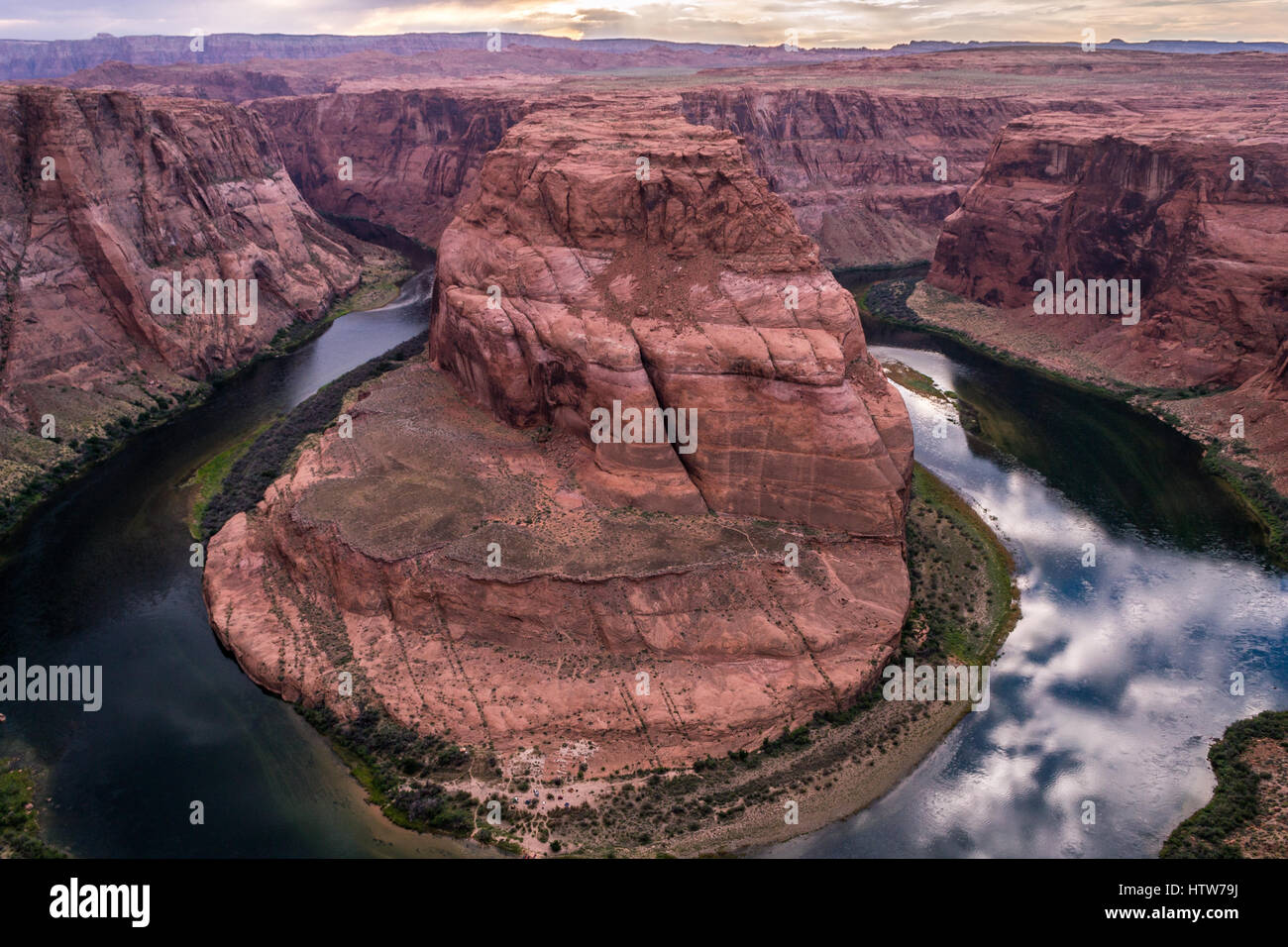 Stormy sunset at Horseshoe Bend, Arizona Stock Photo Alamy