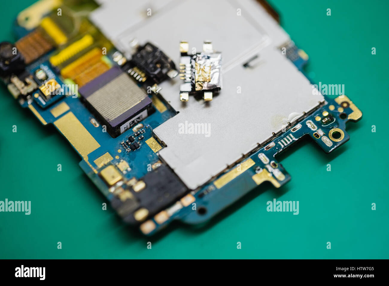 Disassembled mobile phone components Stock Photo Alamy