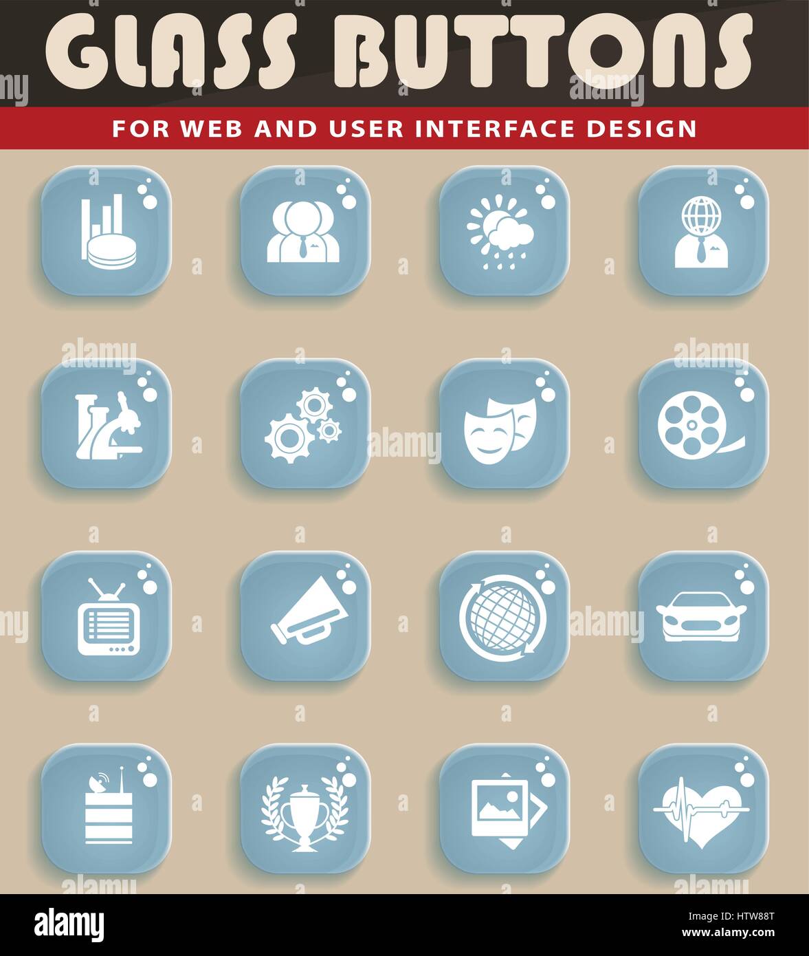Media simply symbols for web and user interface Stock Vector Image ...