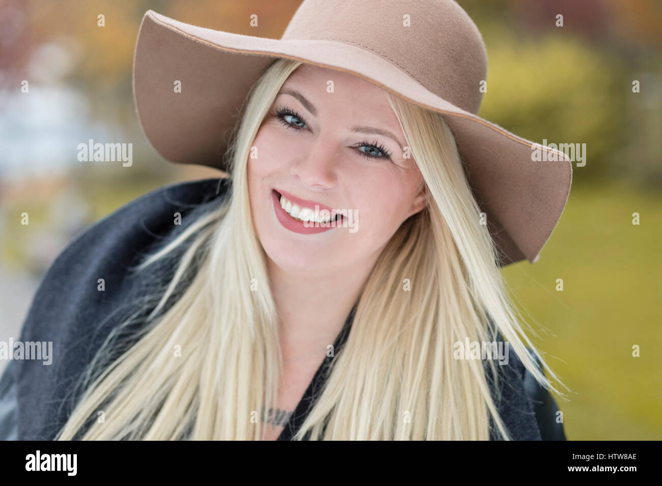 Portrait chubby young blond woman hi-res stock photography and images -  Alamy