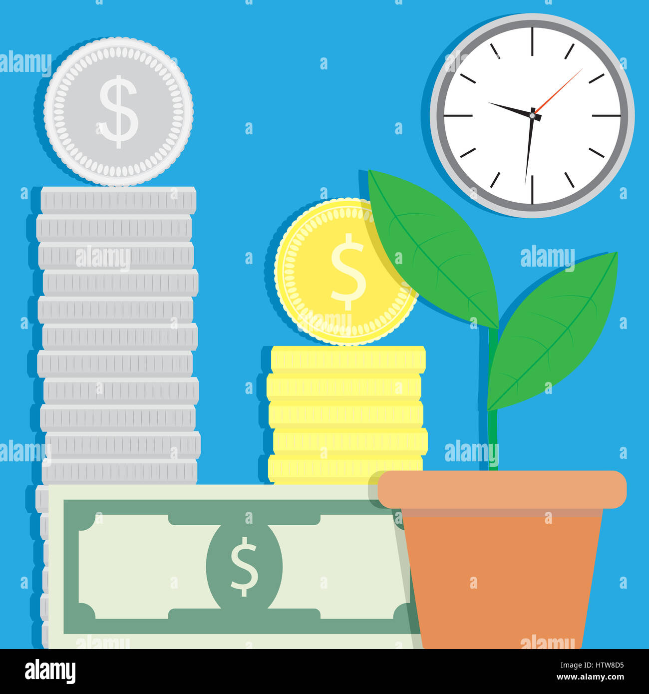 Finance success and growth. Financial progress marketing, vector ...