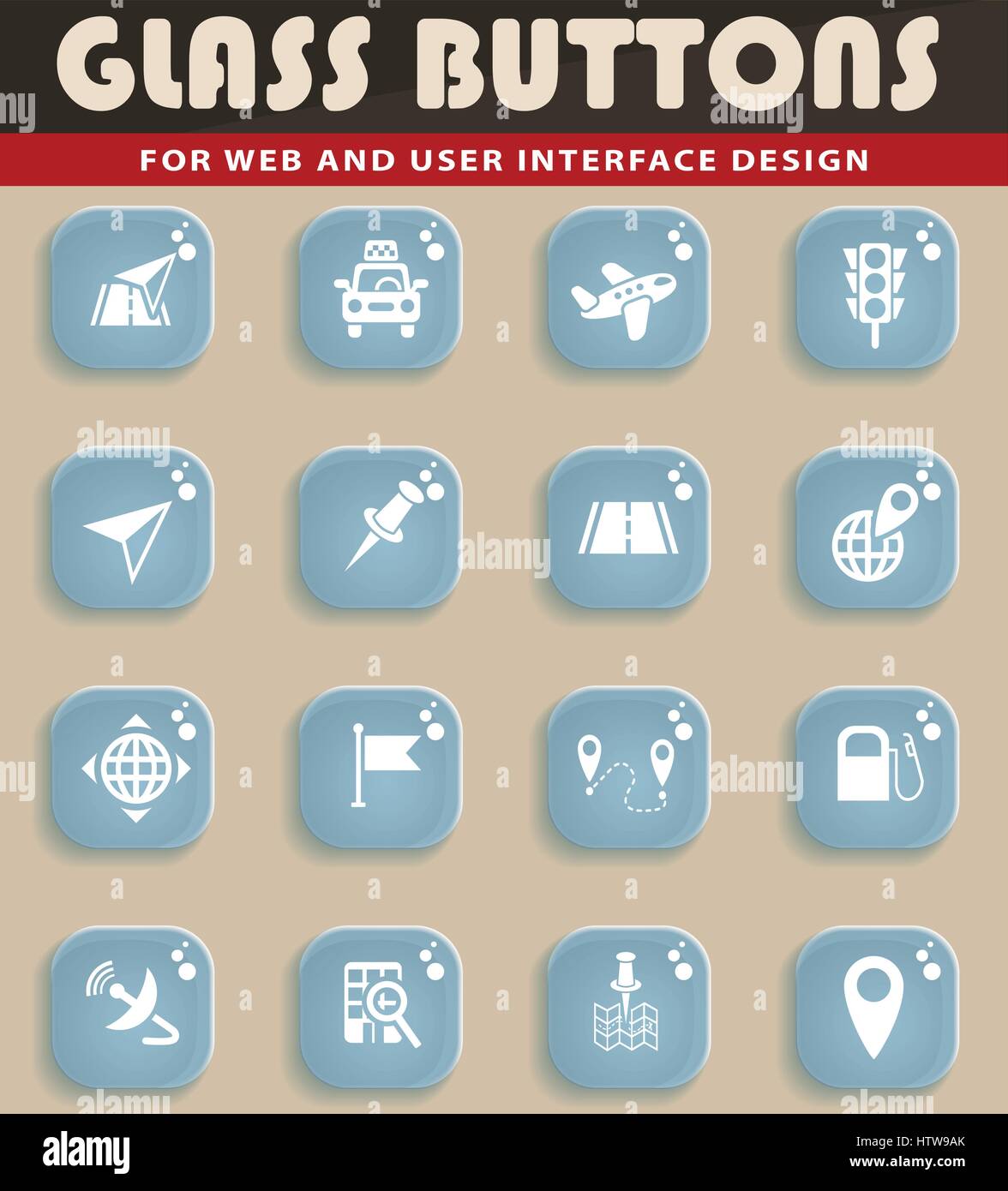 navigation ransport map web icons for user interface design Stock ...