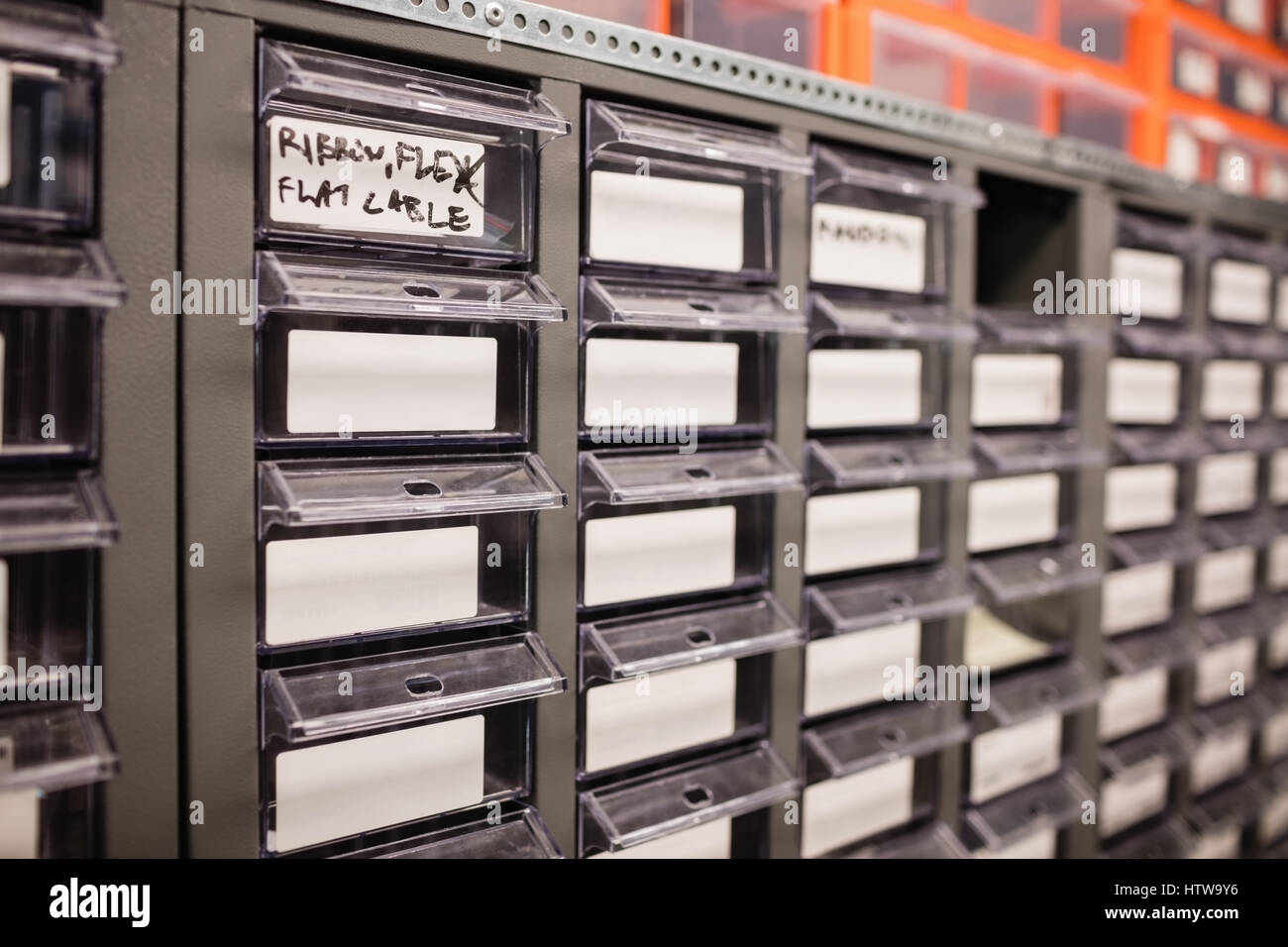 Repair centre storage room Stock Photo