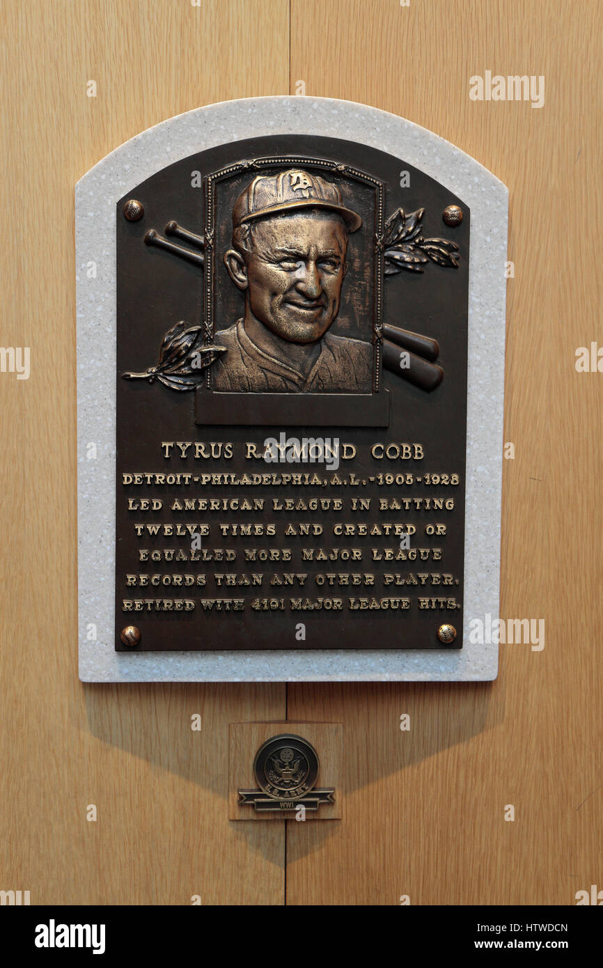 Memorial plaque pitcher Nolan Ryan for in the Hall of Fame Gallery,  National Baseball Hall of Fame & Museum, Cooperstown, NY, USA Stock Photo -  Alamy