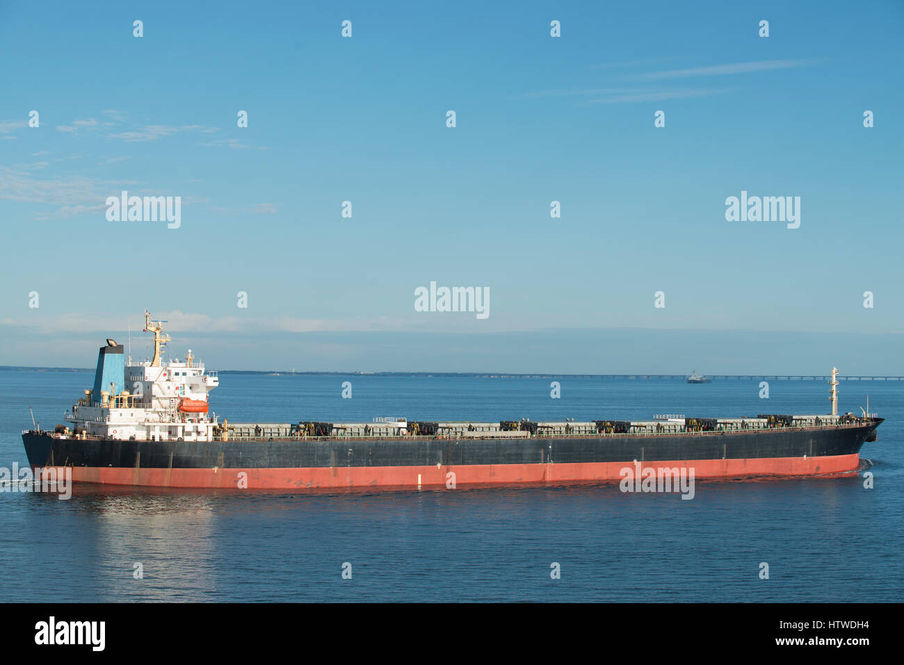 Tanker ship on the Baltic Sea Stock Photo