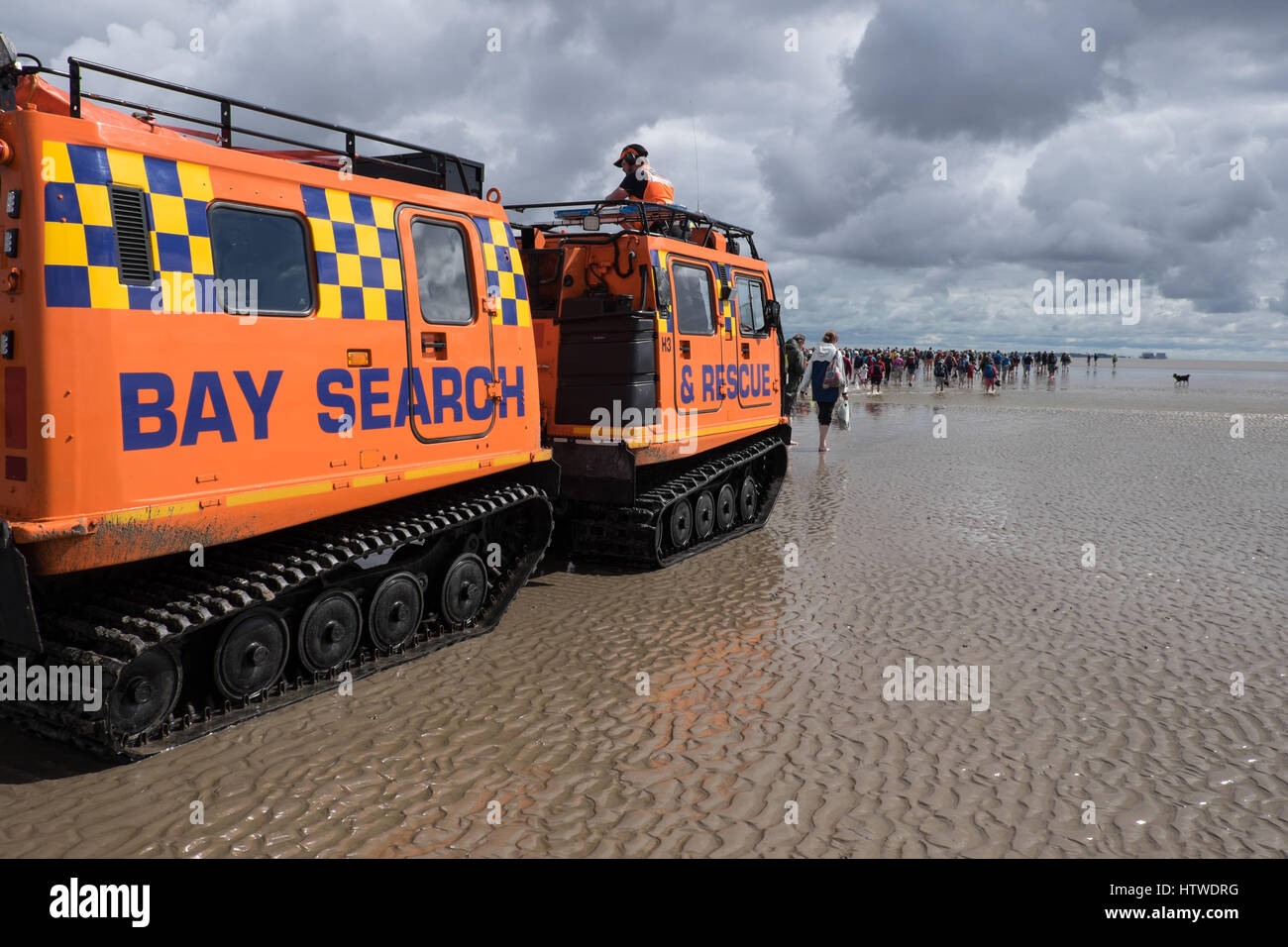 Bay Search & Rescue vehicle Morecambe Bay Cumbria England July 2016 Stock Photo