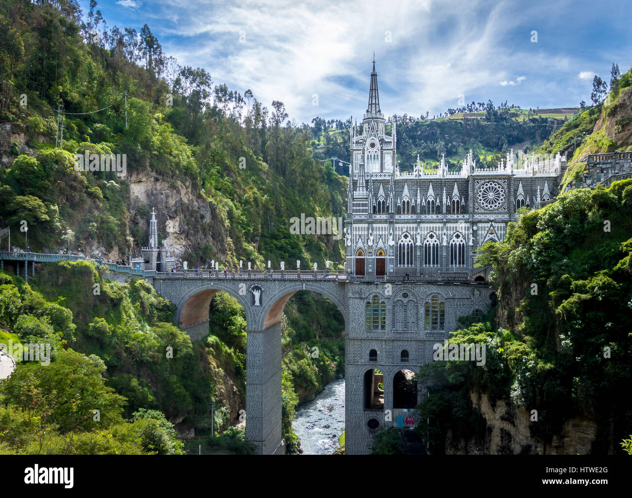 Las Lajas Sanctuary - Ipiales, Colombia Stock Photo