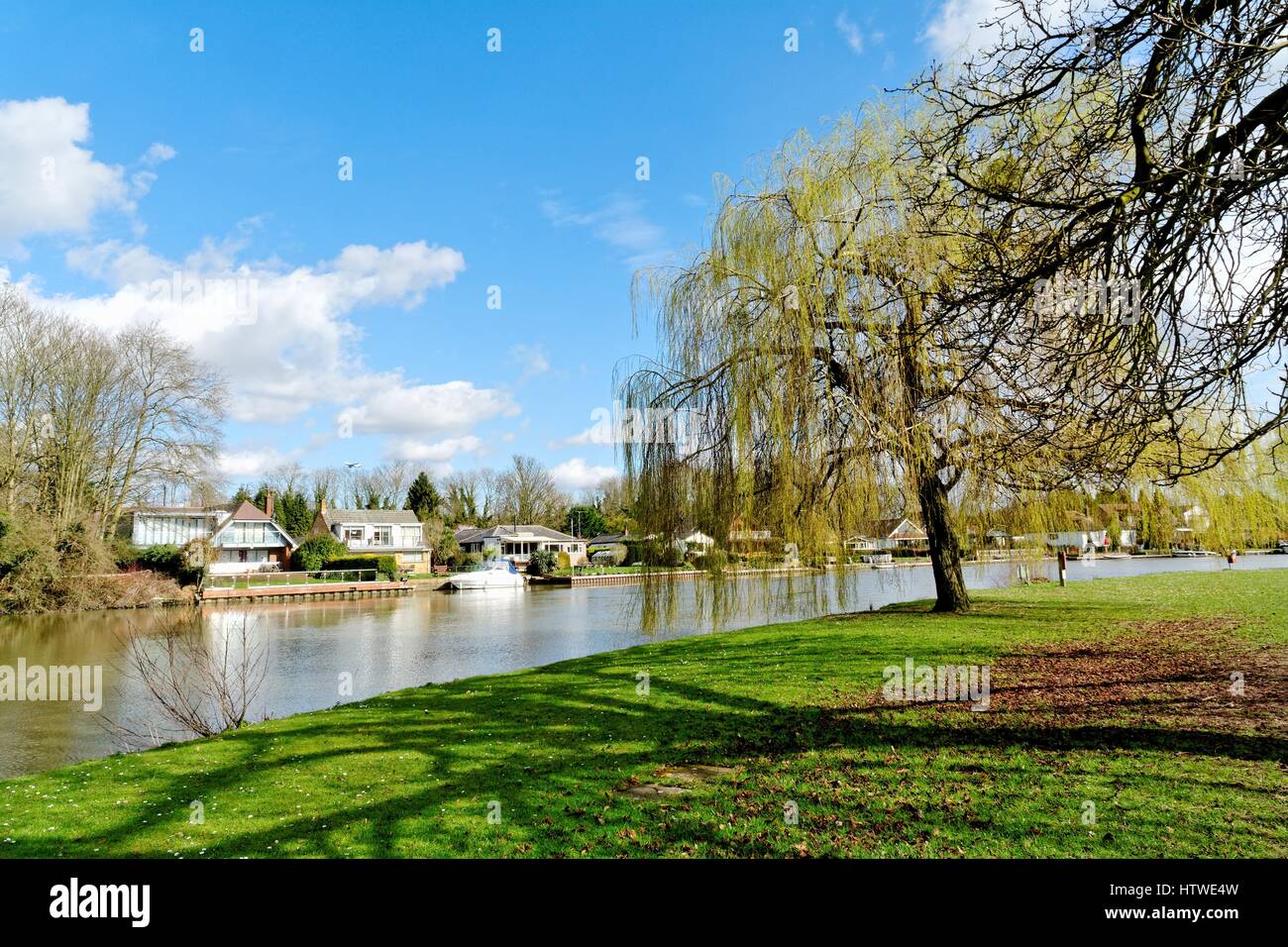 Runnymede Pleasure Ground by the River Thames Surrey UK Stock Photo