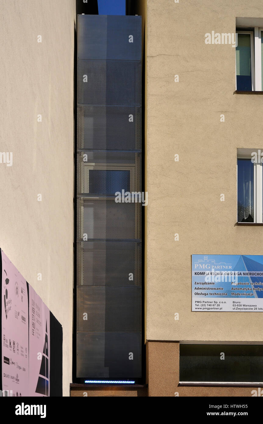 The Keret House in Warsaw, Poland - the World's Narrowest House Stock Photo