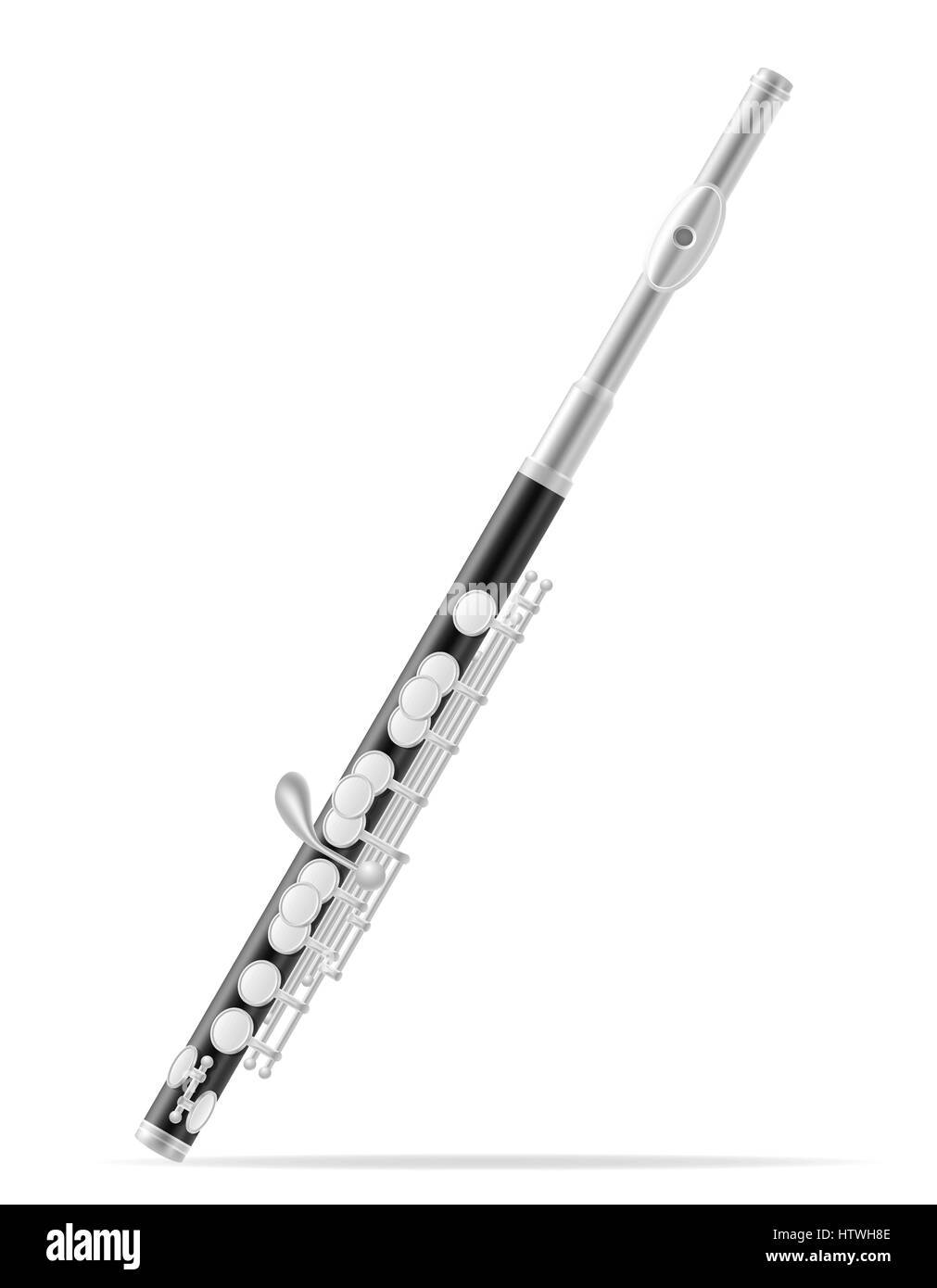 flute wind musical instruments stock vector illustration isolated on