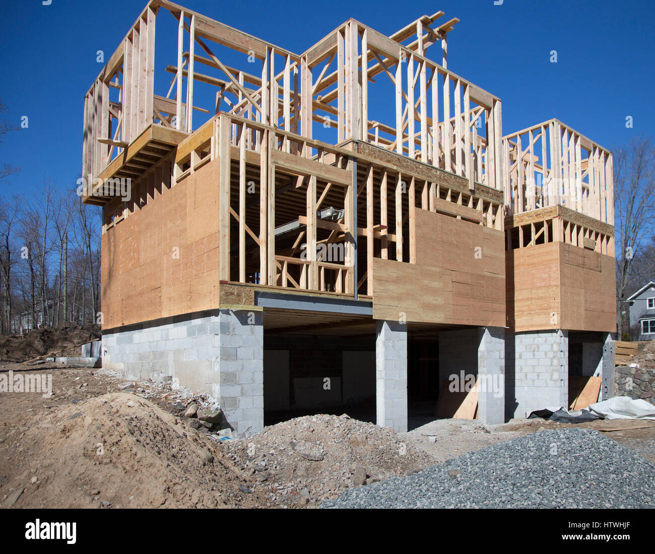A new home under construction in Ramsey, New Jersey Stock Photo Alamy