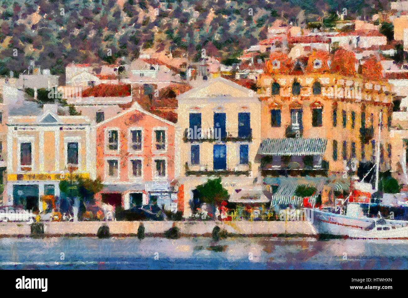 Island of lesbos painting hi-res stock photography and images - Alamy