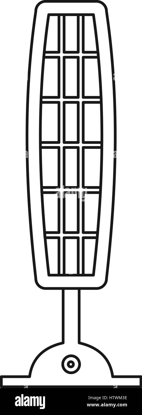 Infrared of quartz heater. icon, outline style Stock Vector