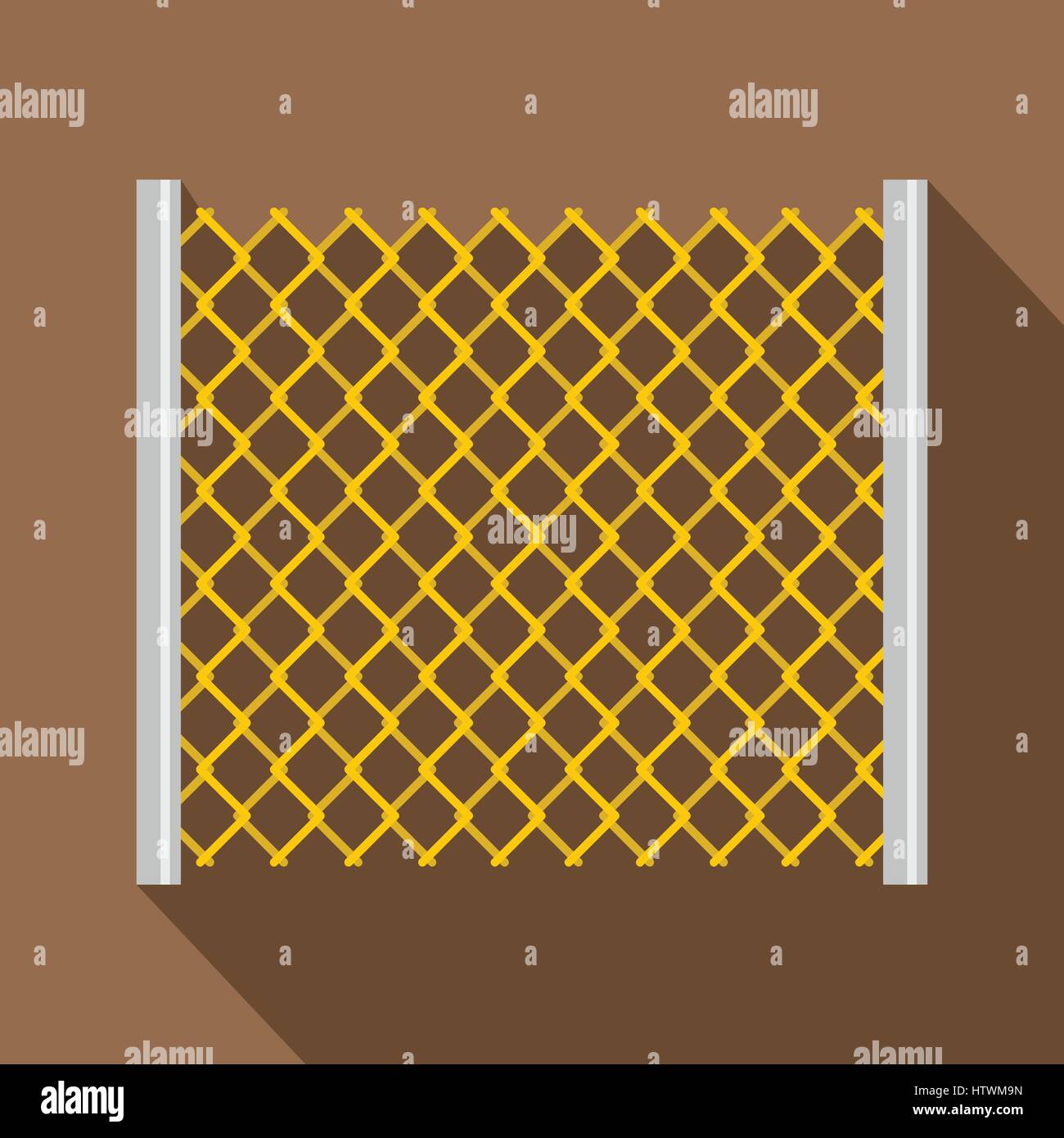 Perforated gate icon, flat style Stock Vector