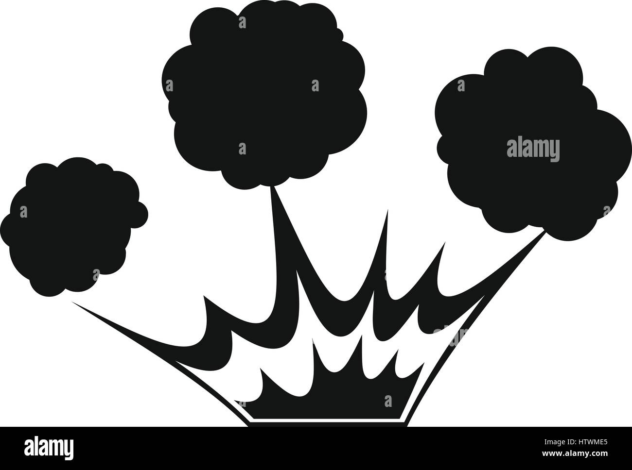 Explosion icon, simple style Stock Vector Image & Art - Alamy