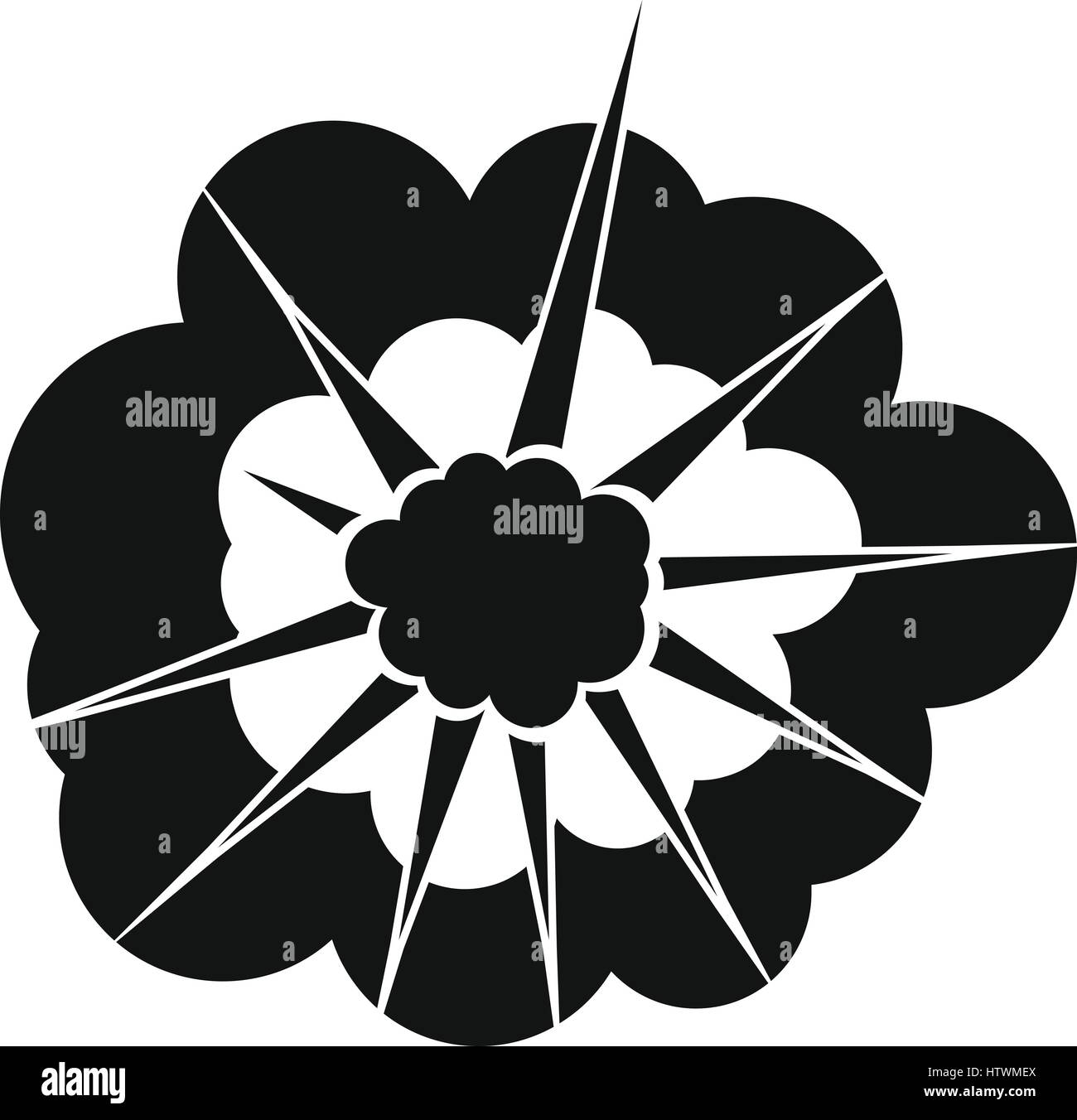 Cloudy explosion icon, simple style Stock Vector Image & Art - Alamy