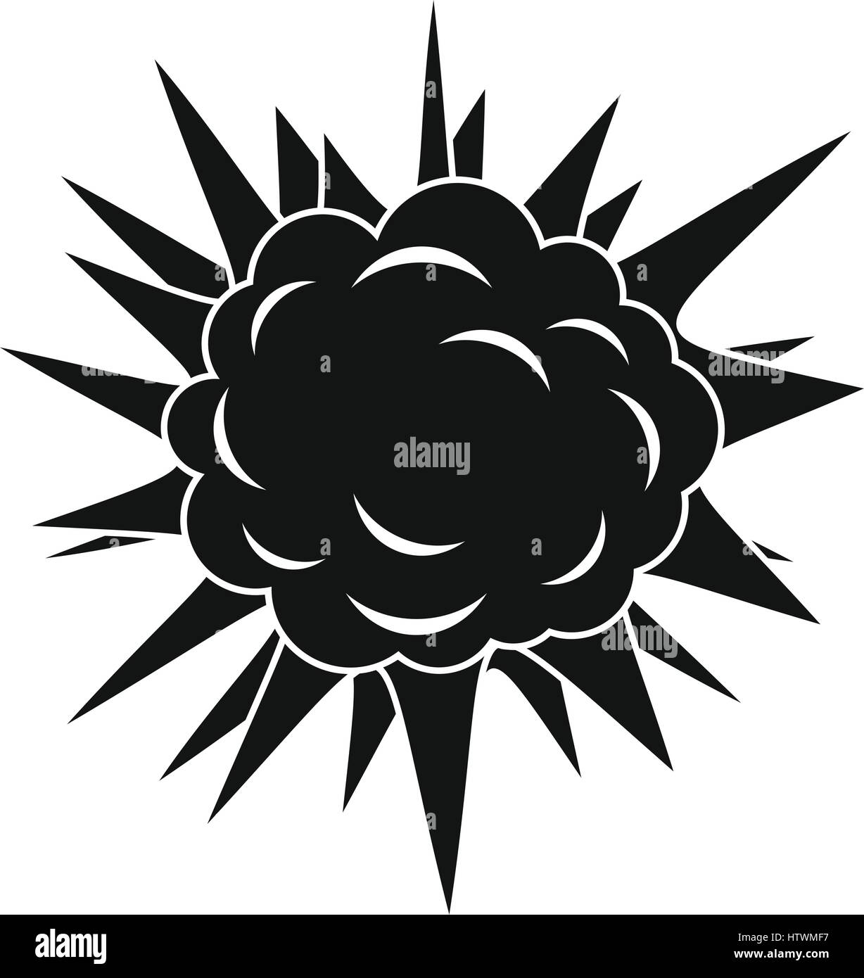 Terrible explosion icon, simple style Stock Vector Image & Art - Alamy