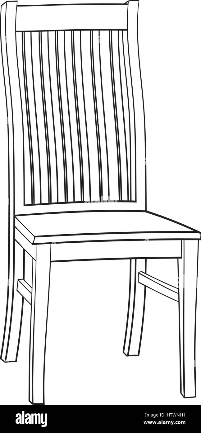 Illustration of Isolated Cartoon Chair. Vector EPS 8 Stock Vector Image