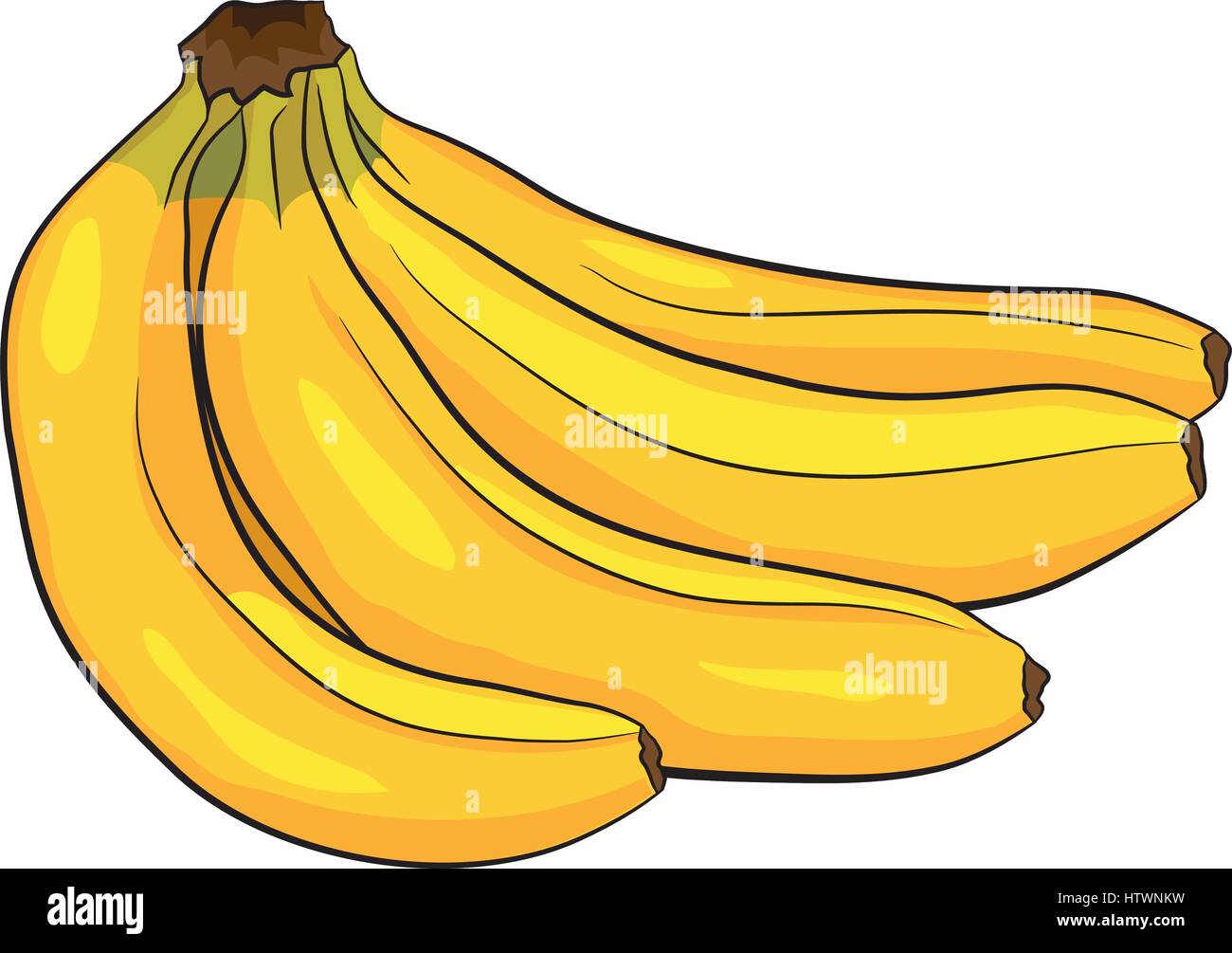 Illustration of Cute Cartoon Doodle of Banana. EPS8 Stock Vector Image &  Art - Alamy