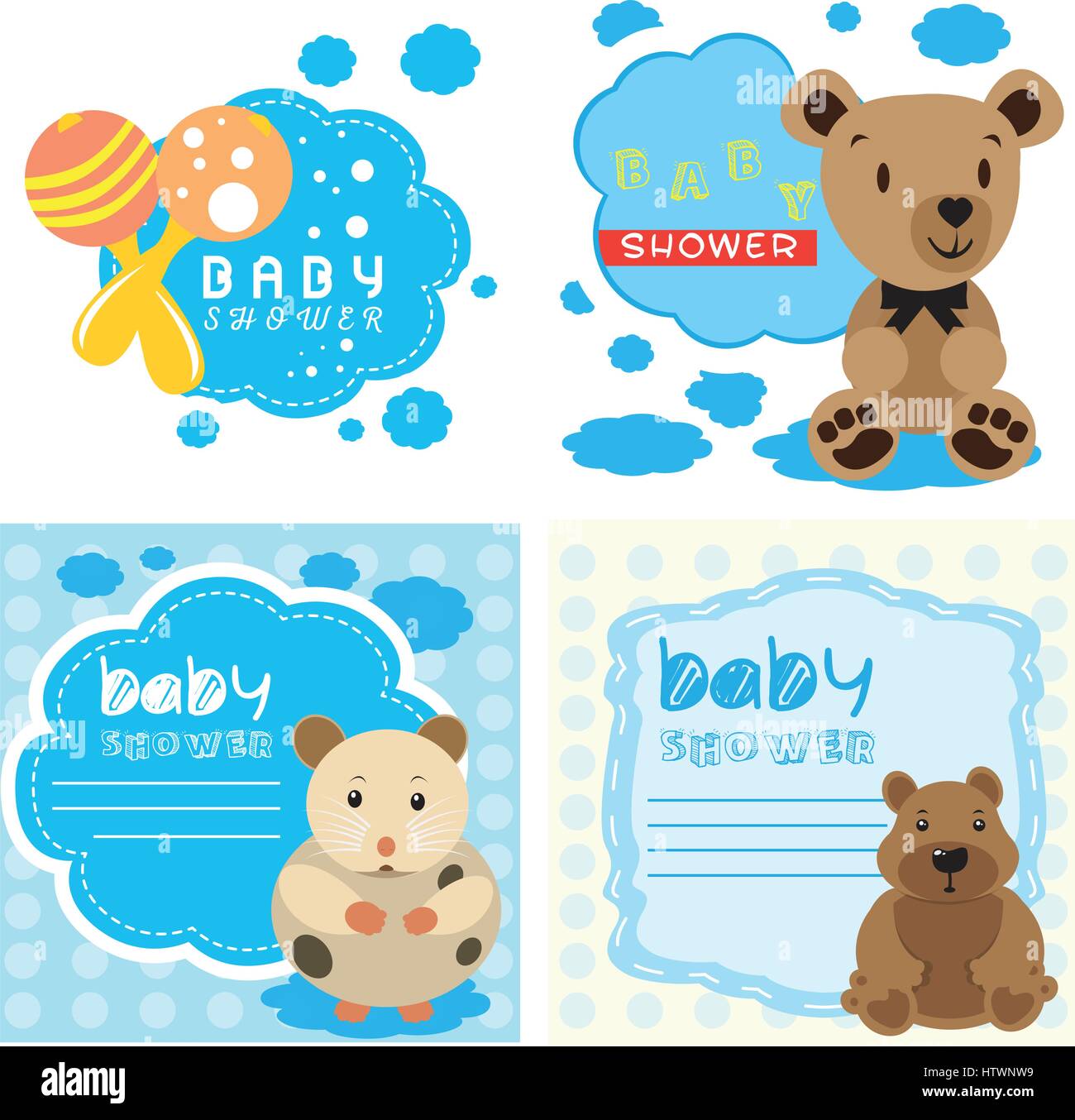 Baby shower card Stock Vector Image & Art - Alamy