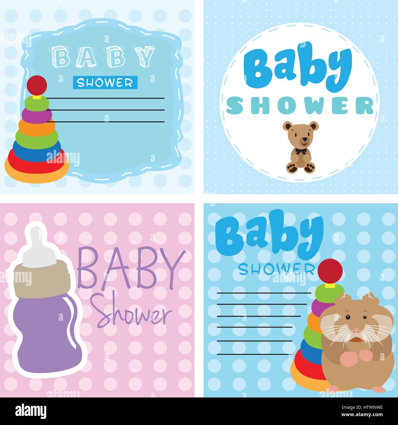 Baby shower card Stock Vector Image & Art Alamy
