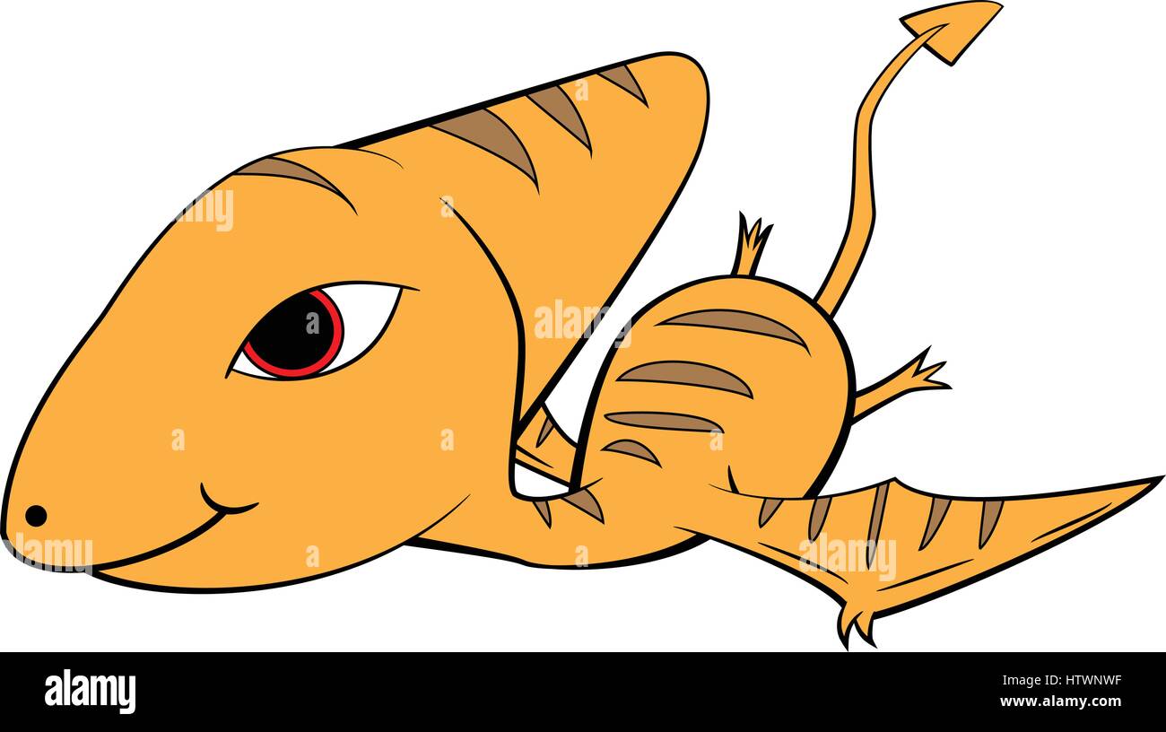 Illustration Cute Cartoon Baby Pterodactyl Hi res Stock Photography And 