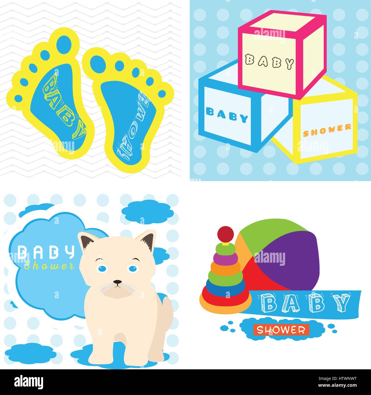 Baby shower card Stock Vector Image & Art - Alamy