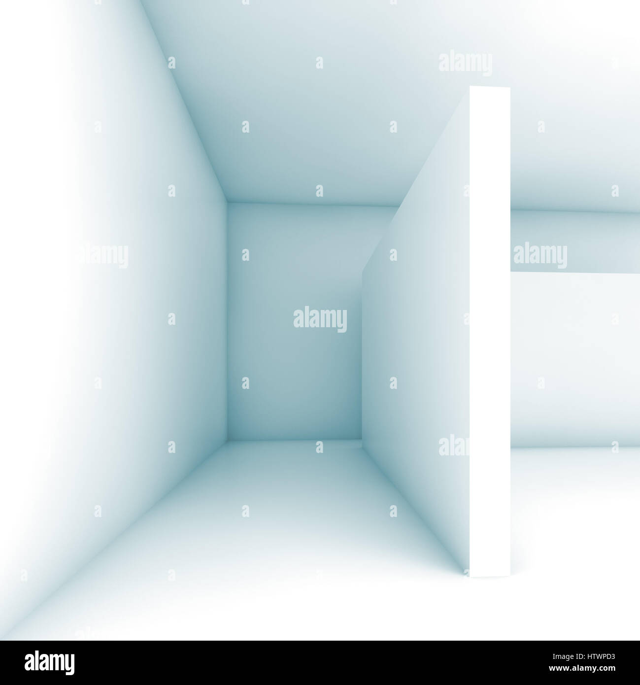 Abstract white empty room interior, contemporary design. Square 3d ...