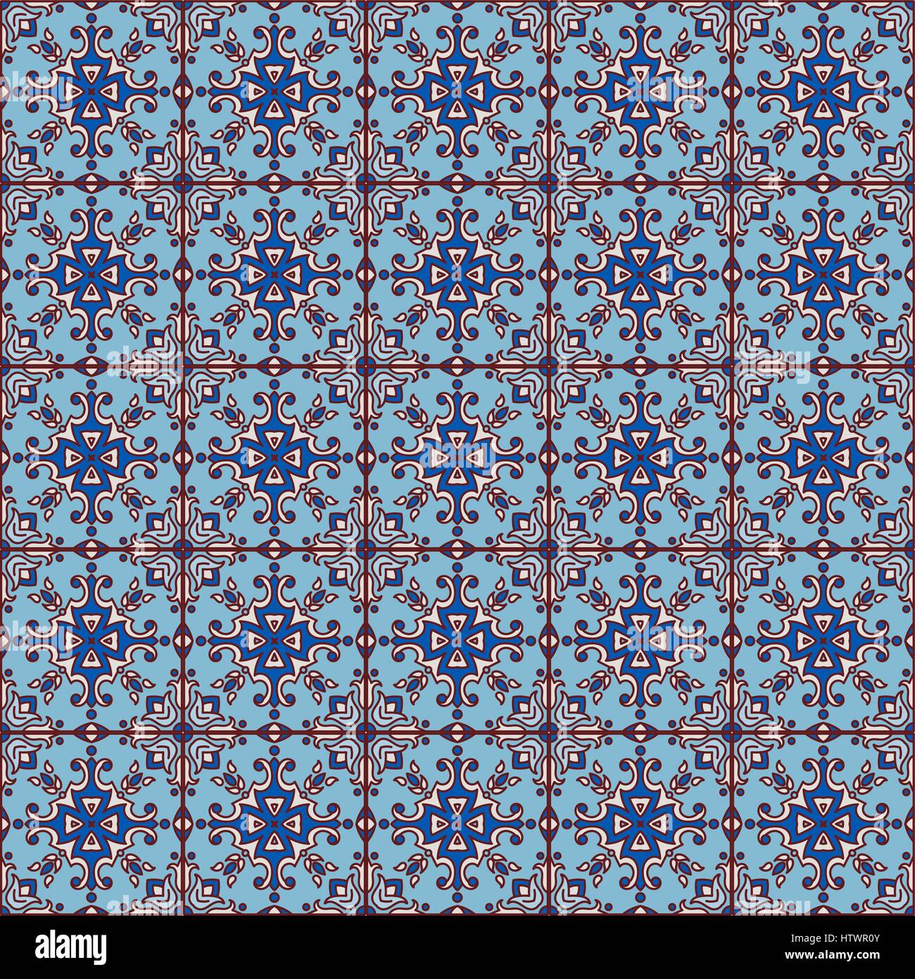 Blue and white porcelain tiles Stock Vector Images - Alamy