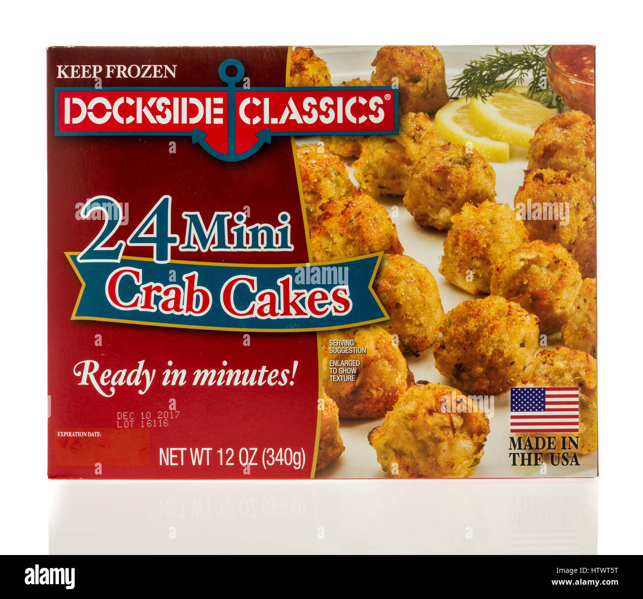 Winneconne, WI 23 February 2017 Box of Dockside Classics crab cakes