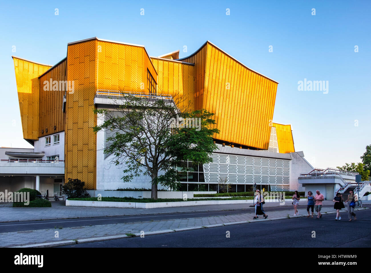 Berliner Philharmonie,Berlin Philharmonic Concert Hall designed by Hans Scharoun. classical concert venue, building exterior, modern architecture Stock Photo