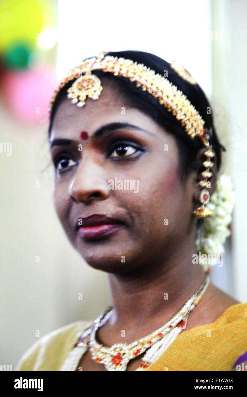 Art performer, Dancer, Kerala, India (Photo by © Saji Maramon) Stock Photo