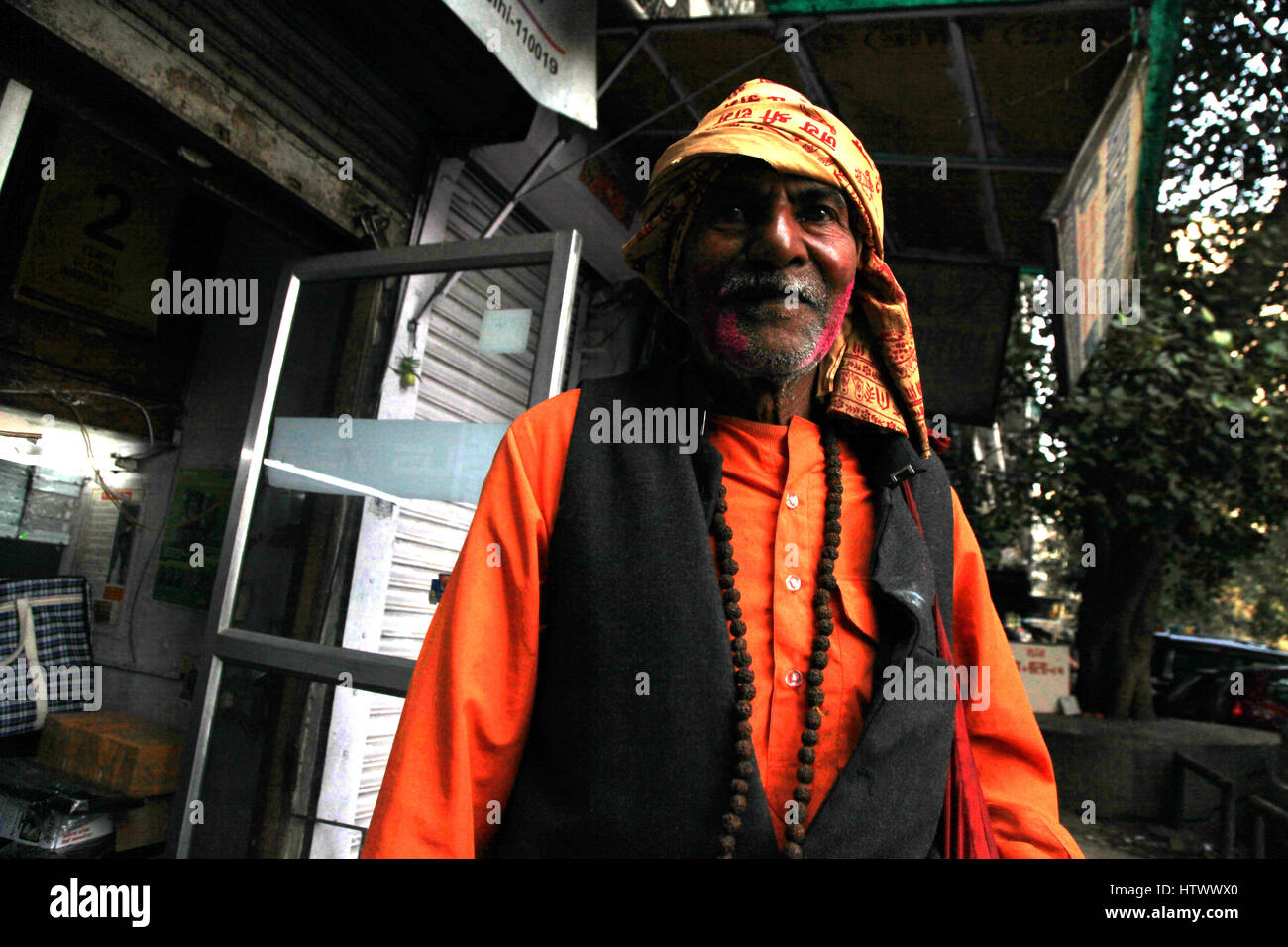 Indian Baba, Swami, Sadhu, Holy Man and Pilgrim, Saddhu in front of ...