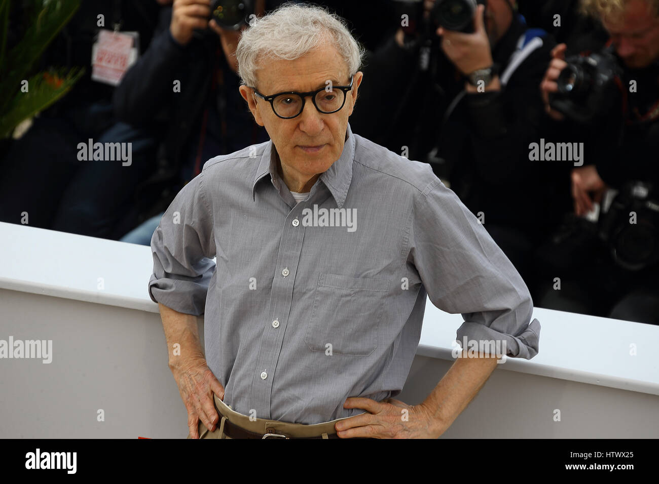 Woody allen cafe at society photocall  at 69th annual cannes Film festival | Woody allen au photocall du film café society au 69 eme festival du film  Stock Photo
