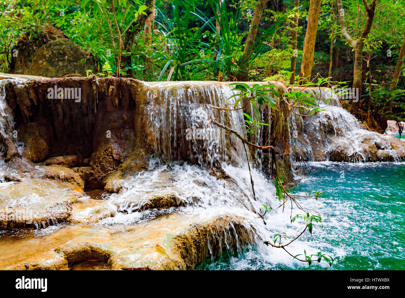 Beautiful waterfall in deep forest hi-res stock photography and images ...