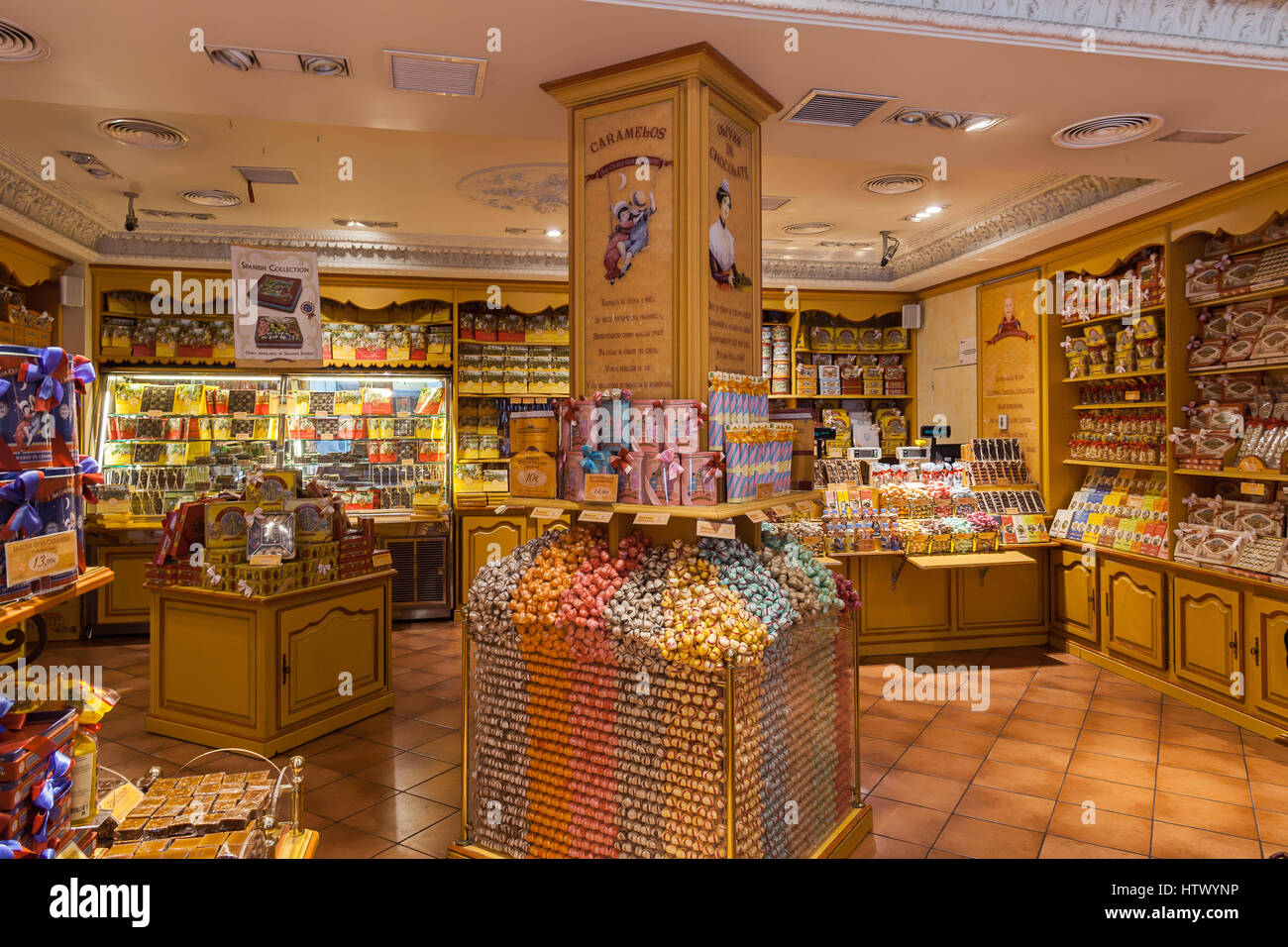 Traditional Candy shop, Gothic Quarter, Barcelona, Catalonia, Spain. Stock Photo