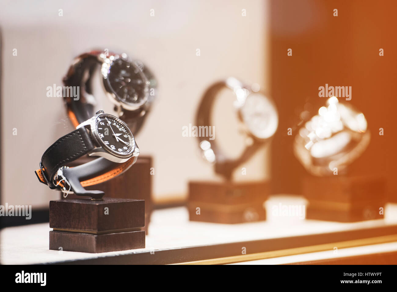 Men watches in a showcase of a luxury store in London Stock Photo Alamy
