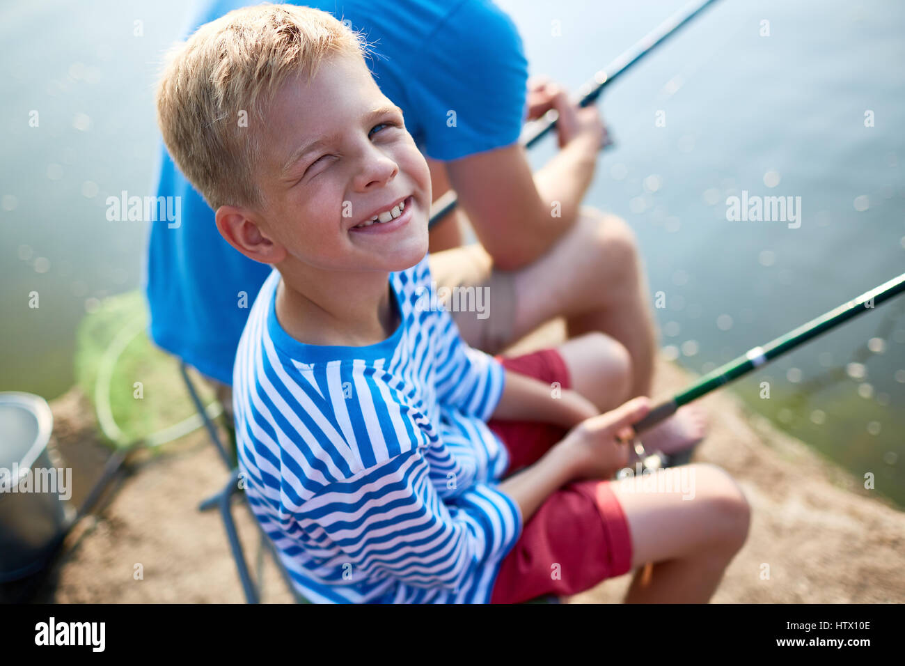 Photo of Little Boy Fishing Stock Photo - Image of nature, pontoon: 28251582
