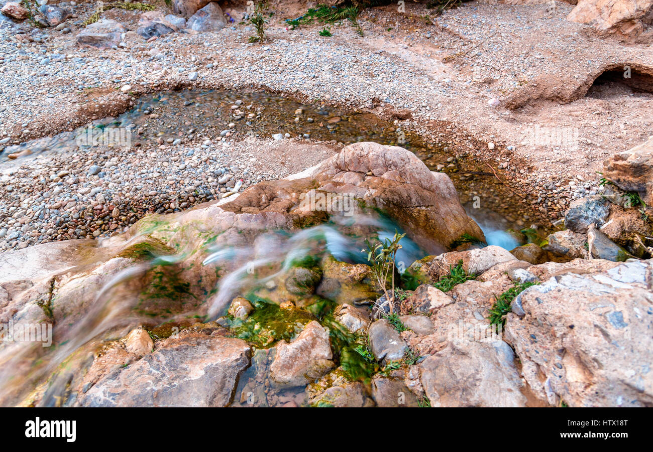 Waterfall at Ait Ibrirn in Dades Gorge valley, Morocco Stock Photo
