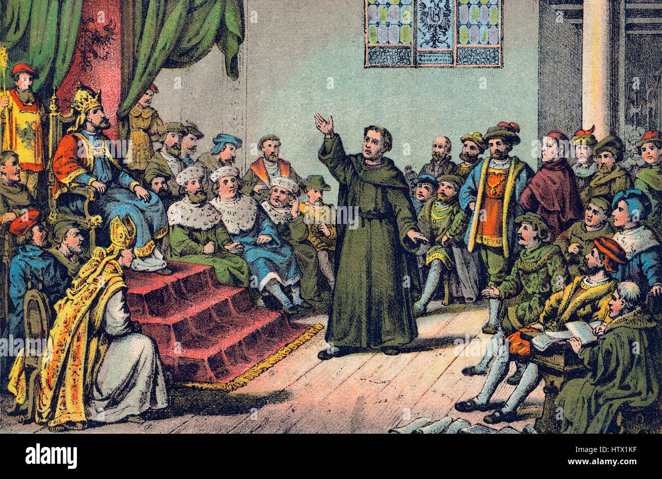 Martin Luther at the imperial Diet or Reichstag of Worms, Edict of Worms, 1521
