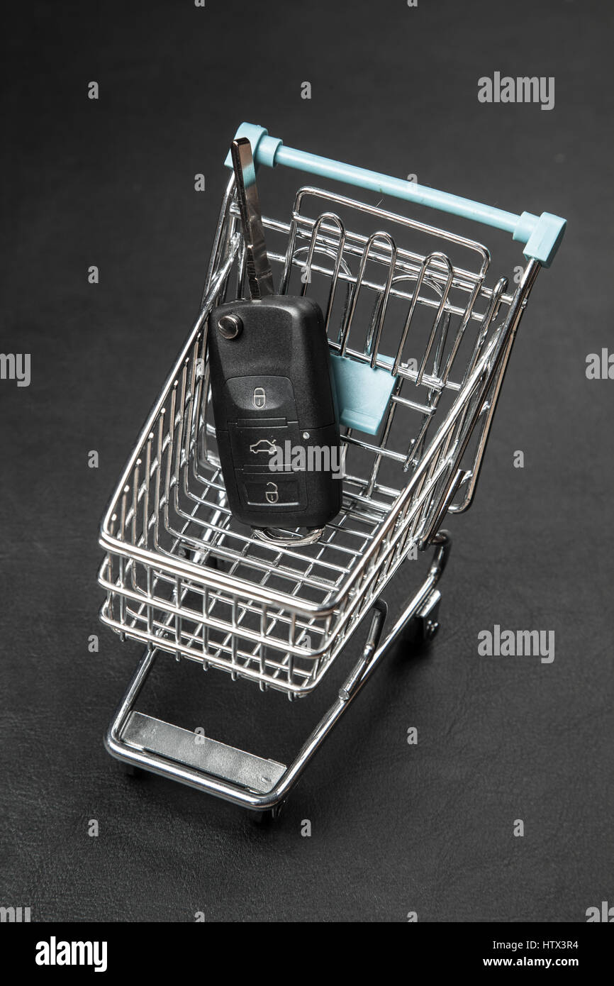 Car keys in a shopping cart Stock Photo Alamy