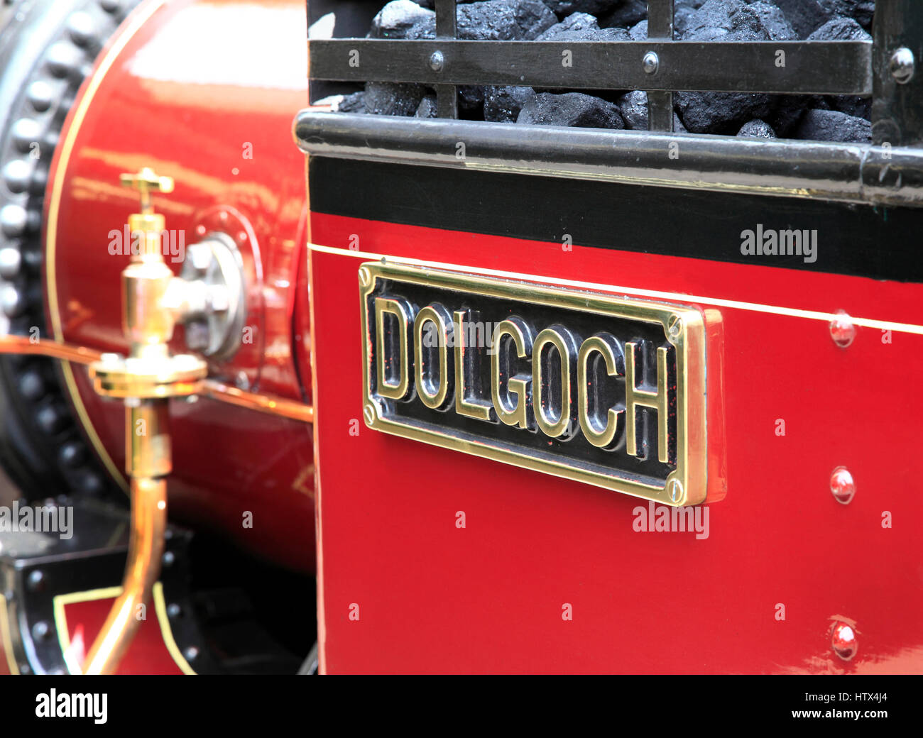 'Dolgoch' in detail. Talyllyn Railway, Wales, Europe Stock Photo